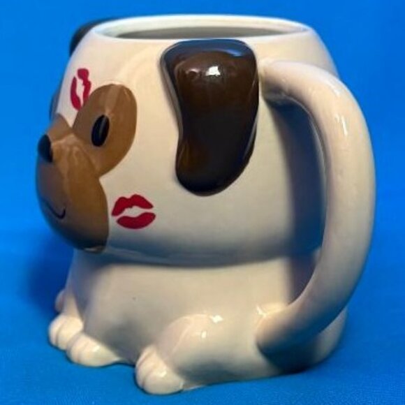 BRAND NEW ADORABLE PUG & KISSES MUG / CUP / PLANTER / PEN & PENCIL HOLDER - Picture 5 of 16